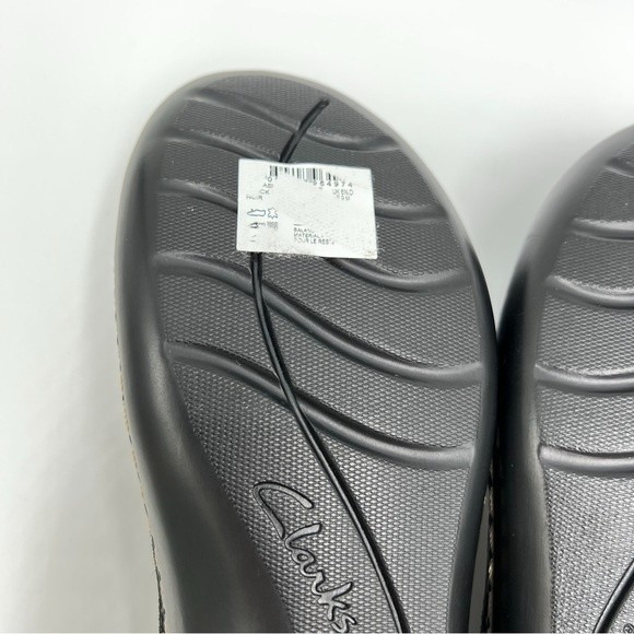 Clarks Women Size 9 Ashland Bubble‎ Snakeskin Print Black Comfort Loafers Shoes - Picture 10 of 12